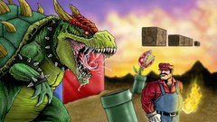 Game Super Mario artwork bowser mario bros realistic