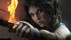 Game tomb raider lara croft lithograph bow (weapon)