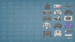 Gamers video games controllers