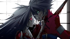 Games Anime red eyes green eyes gray hair blazblue lust video 