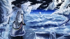 Games dress blue hair long hair touhou hinanawi tenshi 