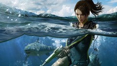Games hunting underwater lara croft video games split-view