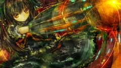 Games light weapons abstract vortex beams bows skirts long hair 