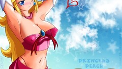 Games Mario Super Mario help princess peach video games nipples 