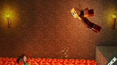 Games minecraft craft fan art Gamers video games Notch swimming 