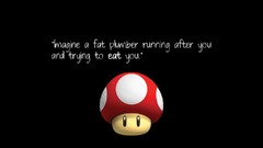 Games mushrooms Mario nintendo black background funny