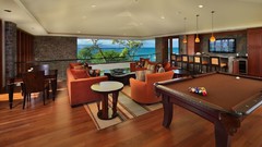 Games room interior Hawaii bar living room