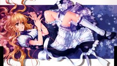 Games Stars Ribbons blondes long hair witches braids lolita 