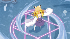 Games water hats goddess Frogs blondes touhou moriya suwako 