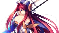 Games weapons hats bows long hair anime girls blue eyes 