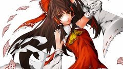 Games white background Ribbons red dress bows long hair brown 