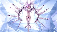Games white wings navel Shorts flying white hair red eyes long 