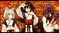 Games wings Anime Manga white hair red eyes anime girls 