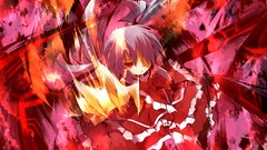Games wings goddess red eyes long hair gray hair touhou Shinki