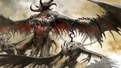 Games wings Hooks horns chains guild wars 2 demons artwork 