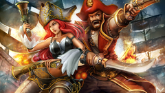 Gangplank League of Legends video games pirates anime girls Men