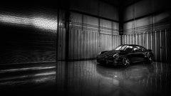 Garages black Porsche cars