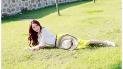 Garden dress fashion Actress outdoors asians stills brunettes 