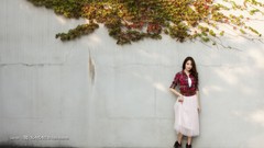 Garden dress fashion Actress outdoors asians stills brunettes 