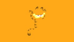 Garfield cats cartoon Simple Background orange background orange