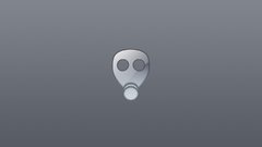 Gas masks minimalistic artwork