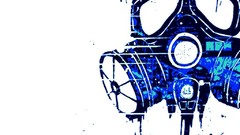 Gas masks spray paint