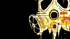 Gas masks spray paint