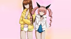 Gate anime girls animal ears makise kurisu steins gate bikini 