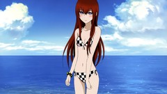 Gate anime girls makise kurisu steins gate bikini swimsuits