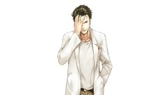 Gate steins gate okabe rintarou Simple Background anime boys 