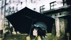 Gate Umbrellas huke steins gate shiina mayuri artwork