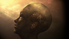 Gears abstract head human