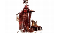 Geisha Japanese clothes Simple