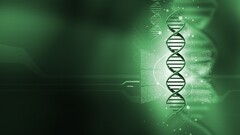 genetics digital art green background Green DNA Science