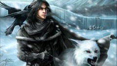 Ghost Night watch Wolves game of thrones TV series jon snow 