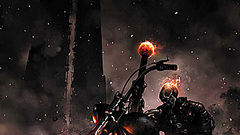 Ghostrider Art morobike skull