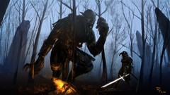 Giant armor Swords the elder scrolls v skyrim forests Den 