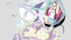 Gin long hair barefoot anime girls hatsune miku vocaloid 