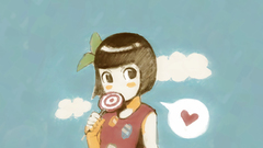 Girl Anime Manga The left under