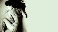 Girl Art tattoo brunette body