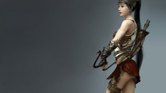 Girl beautiful female Armored Archer elven