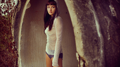 Girl beautiful model brunette victoria yun