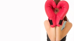 Girl boxing heart
