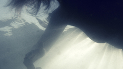 Girl long hair water