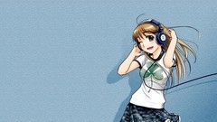 Girl Music Anime headphones
