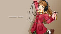 Girl Music headphones Anime Manga