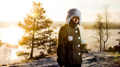 Girl nature cold winter