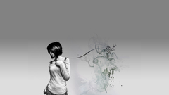 Girl patterns abstract widescreen Mono