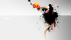 Girl silhouette Art grunge vectored