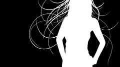 Girl silhouette vectorized